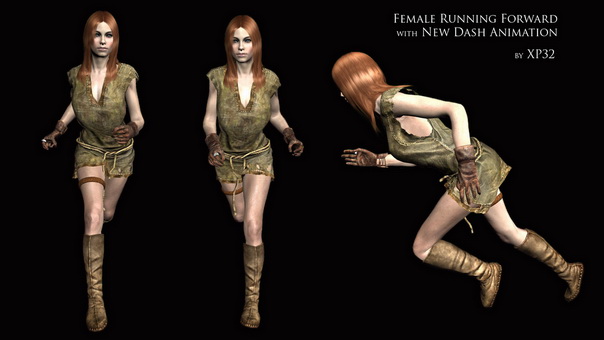 skyrim female walking animation mod